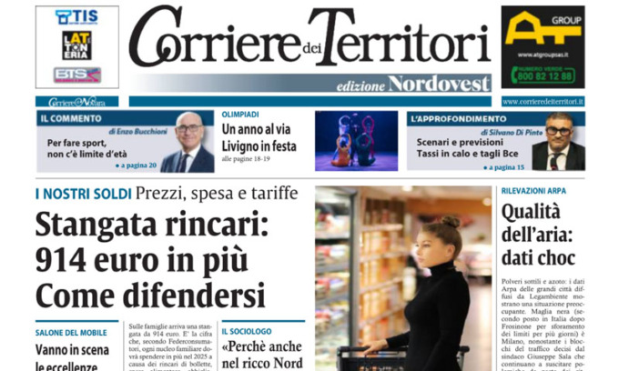 E’ in edicola da oggi, lunedì 10 febbraio, il nuovo Corriere dei Territori