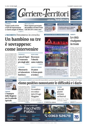 La prima pagina del Corriere dei Territori