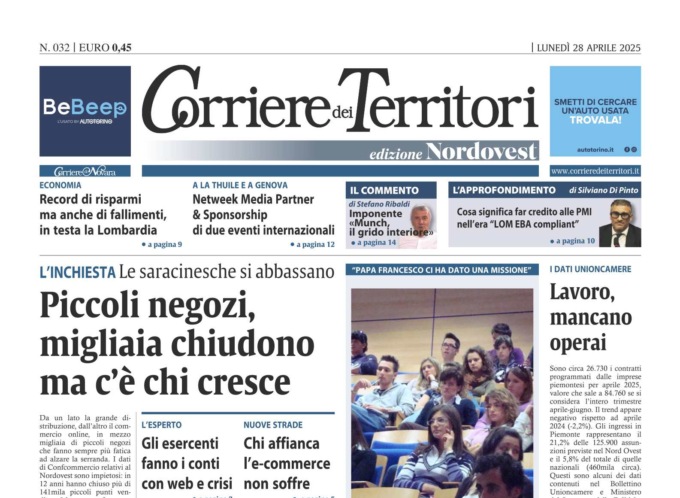 Il nuovo Corriere dei Territori questa settimana si occupa della crisi del commercio nel Nord Ovest