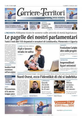 La prima pagina del Corriere dei Territori