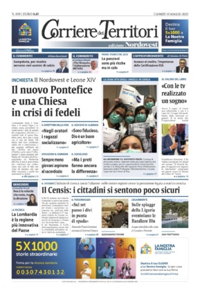 La prima pagina del Corriere dei Territori
