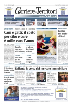 La prima pagina del Corriere dei Territori