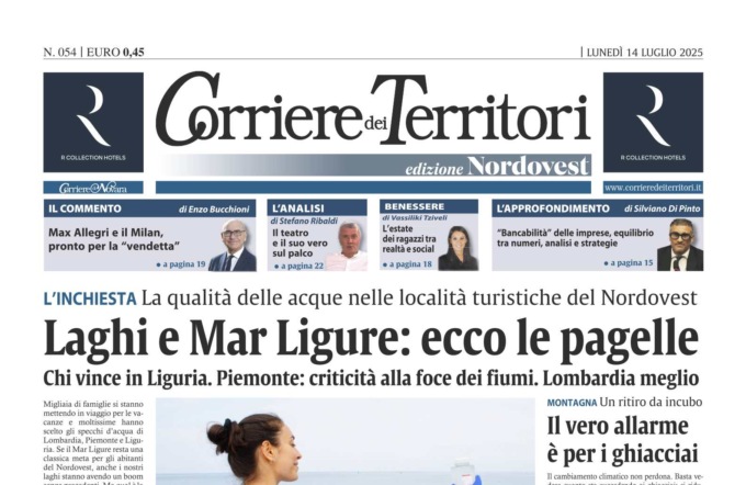 Le pagelle di laghi, mare e fiumi del Nordovest sul nuovo Corriere dei Territori