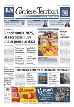 La prima pagina del nuovo Corriere dei Territori