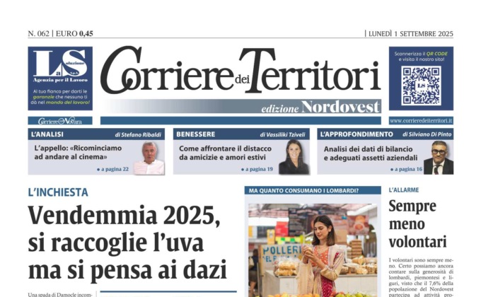 Sul nuovo Corriere dei Territori si parla di vino, tra la vendemmia iniziata e i dazi di Trump