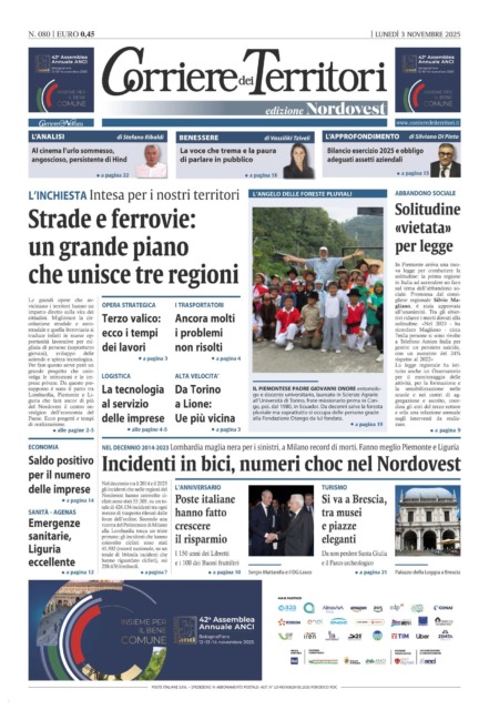La prima pagina del Corriere dei Territori