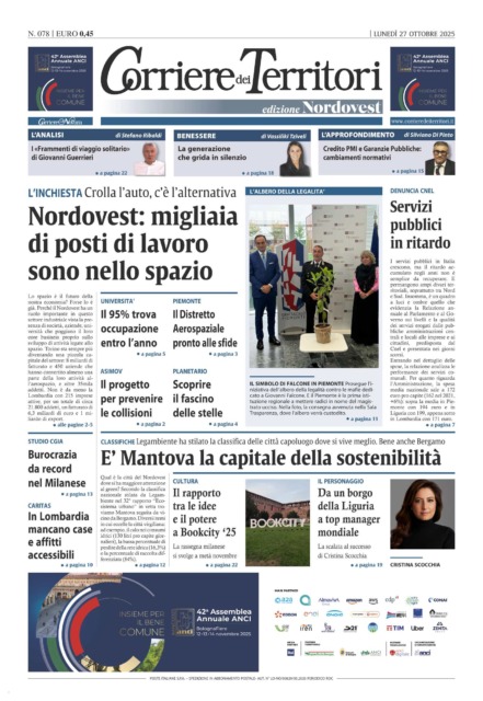 La prima pagina del nuovo Corriere dei Territori