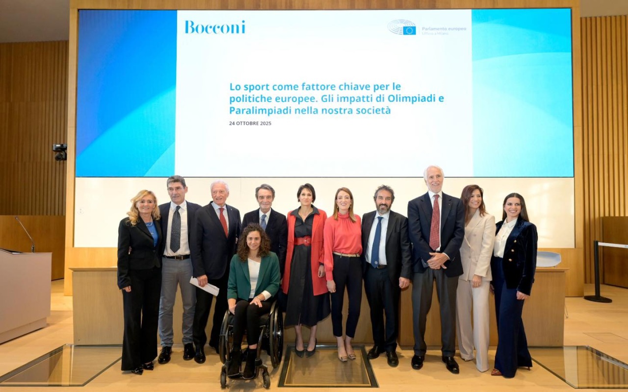Metsola a Milano per evento alla Bocconi in vista delle Olimpiadi Milano-Cortina 2026
