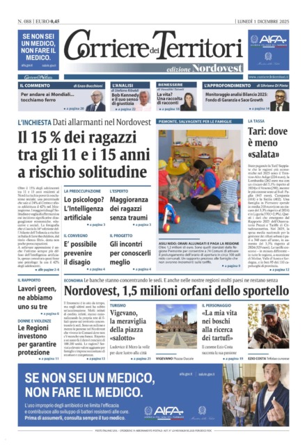 La prima pagina del Corriere dei Territori