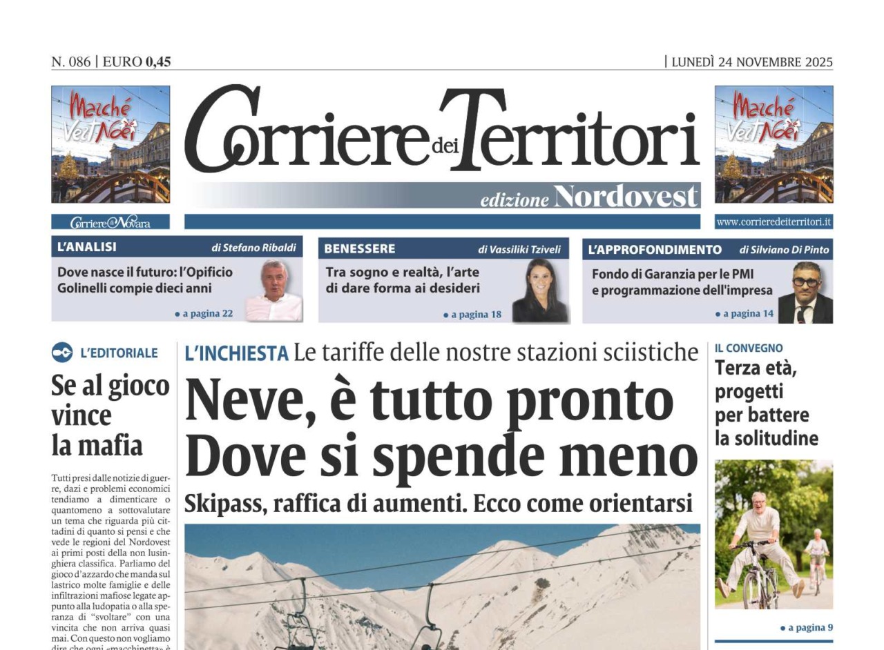 Sul Corriere dei Territori l’inchiesta della settimana è sul caro skipass alla vigilia della stagione sciistica