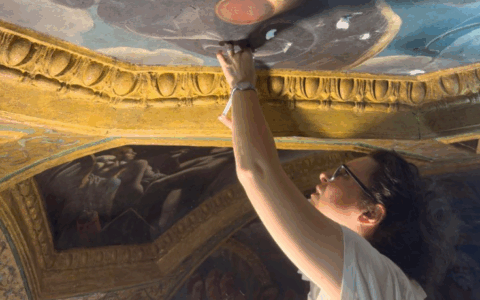 Il soffitto della Camera di Amore e Psiche  a Palazzo Te torna all’antico splendore