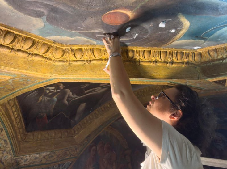Il soffitto della Camera di Amore e Psiche  a Palazzo Te torna all’antico splendore