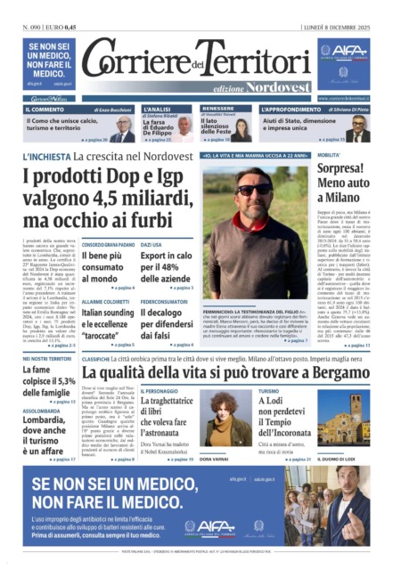 La prima pagina del nuovo Corriere dei Territori