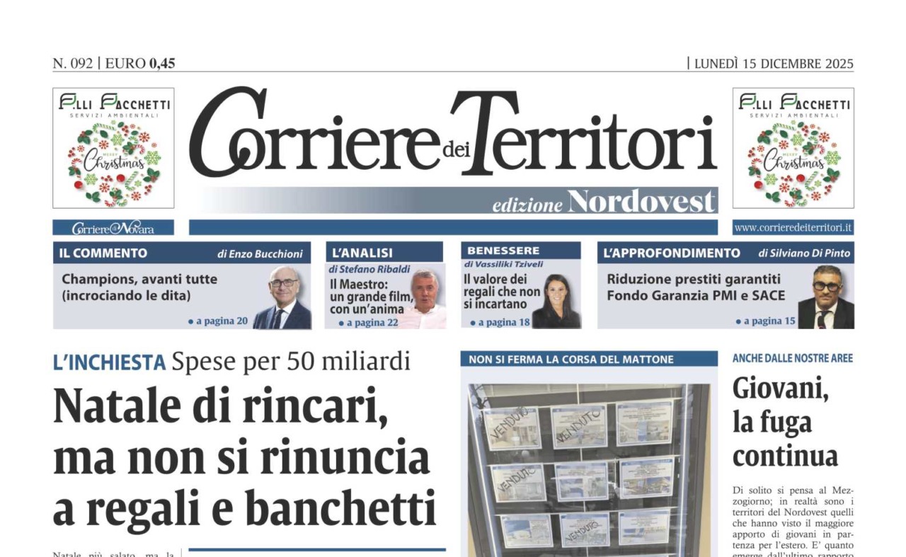 Sul Corriere dei Territori di questa settimana l’inchiesta è sul Natale: quanto ci costerà?