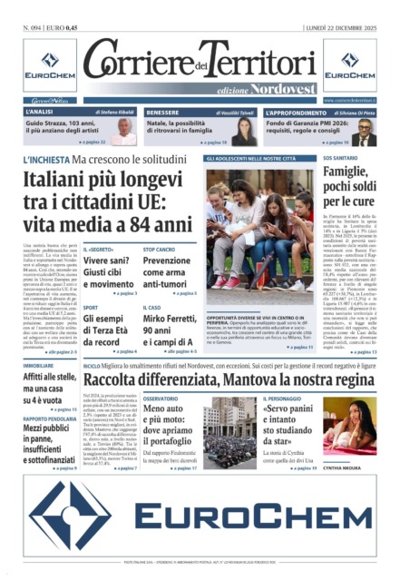 Il primo numero del Corriere dei Territori