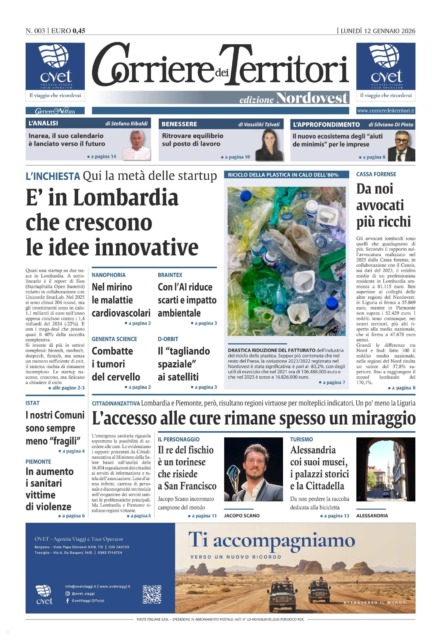 La prima pagina del Corriere dei Territori
