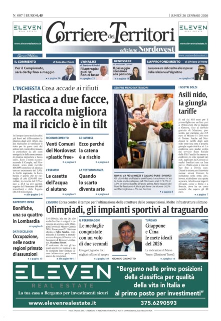La prima pagina del Corriere dei Territori