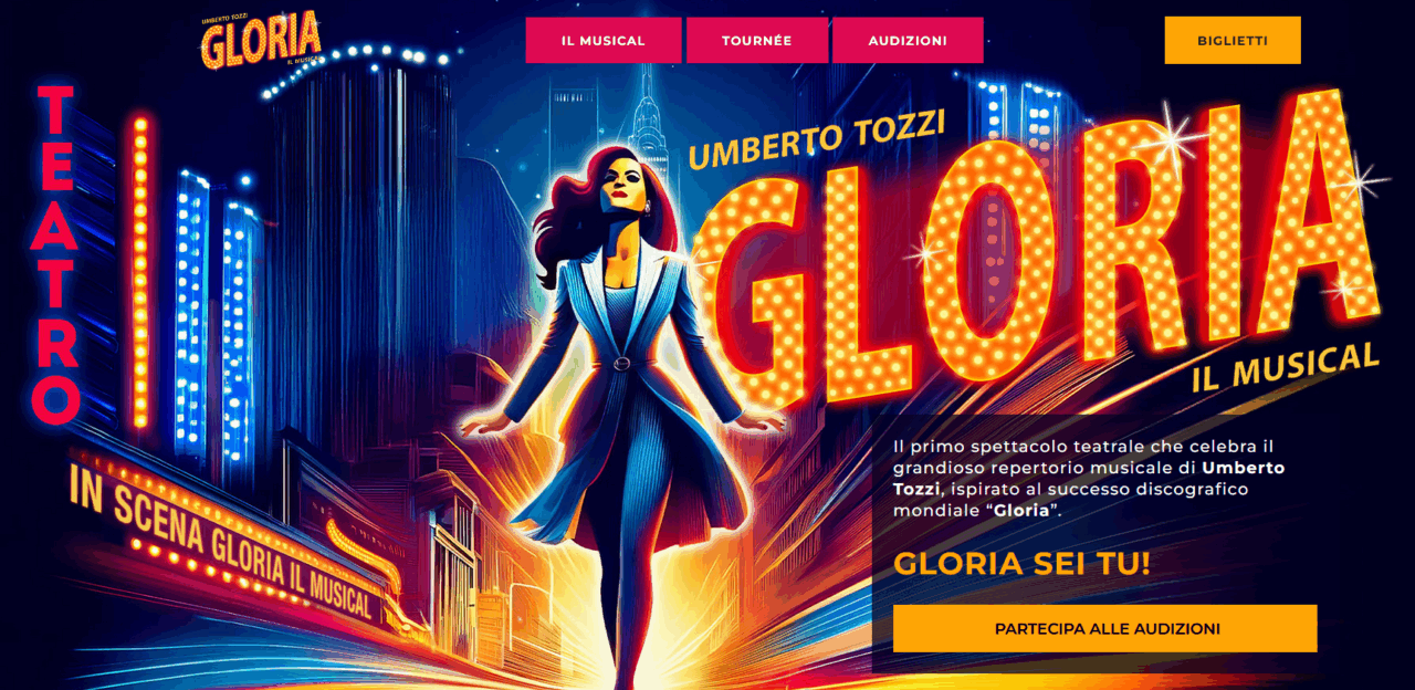 La celeberrima canzone “Gloria” di Umberto Tozzi diventa un musical per il quale si cercano i protagonisti
