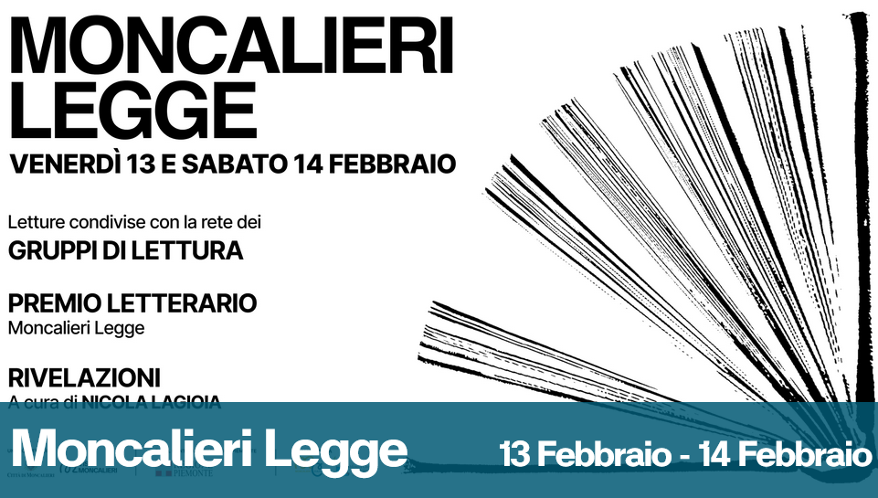 Moncalieri legge con tanti ospiti, una serie di incontri a ingresso libero
