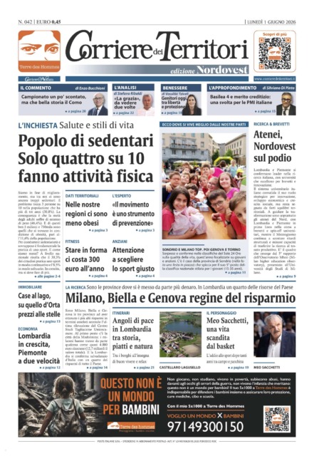 La prima pagina del nuovo Corriere dei Territori