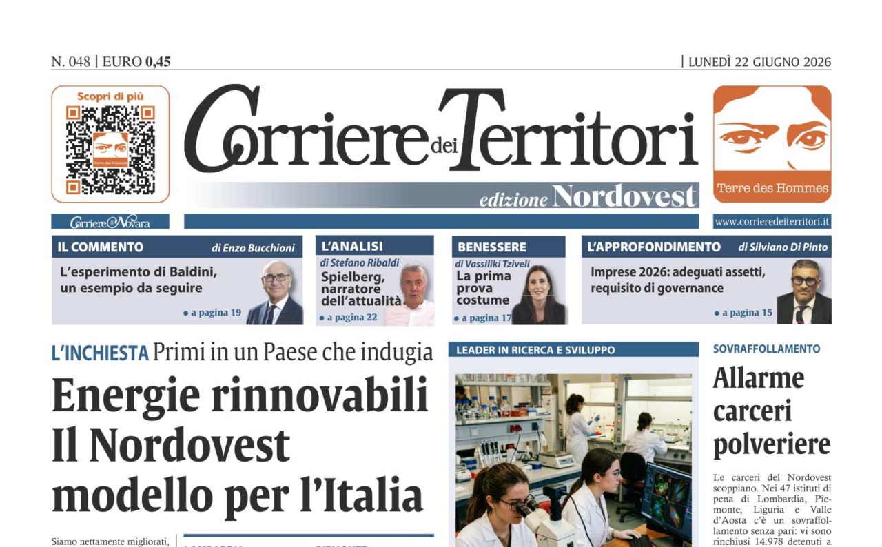 Il Corriere dei Territori questa settimana parla di energie rinnovabili nel Nordovest