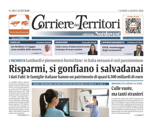 Facciamo il punto sul risparmio nel nuovo numero del Corriere dei Territori