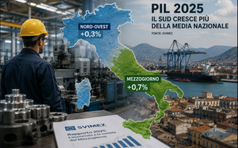 Pil 2025: il Sud cresce più del Nord