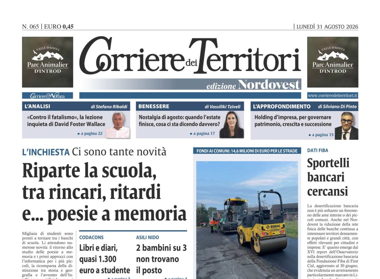 Riparte la scuola: tutte le novità e le stime di quanto costerà alle famiglie sul Corriere dei Territori