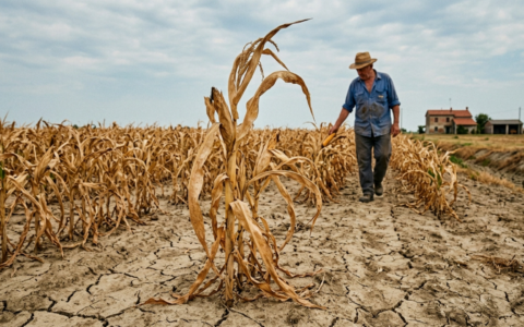 Clima impazzito e campi in ginocchio tra siccità e grandine
