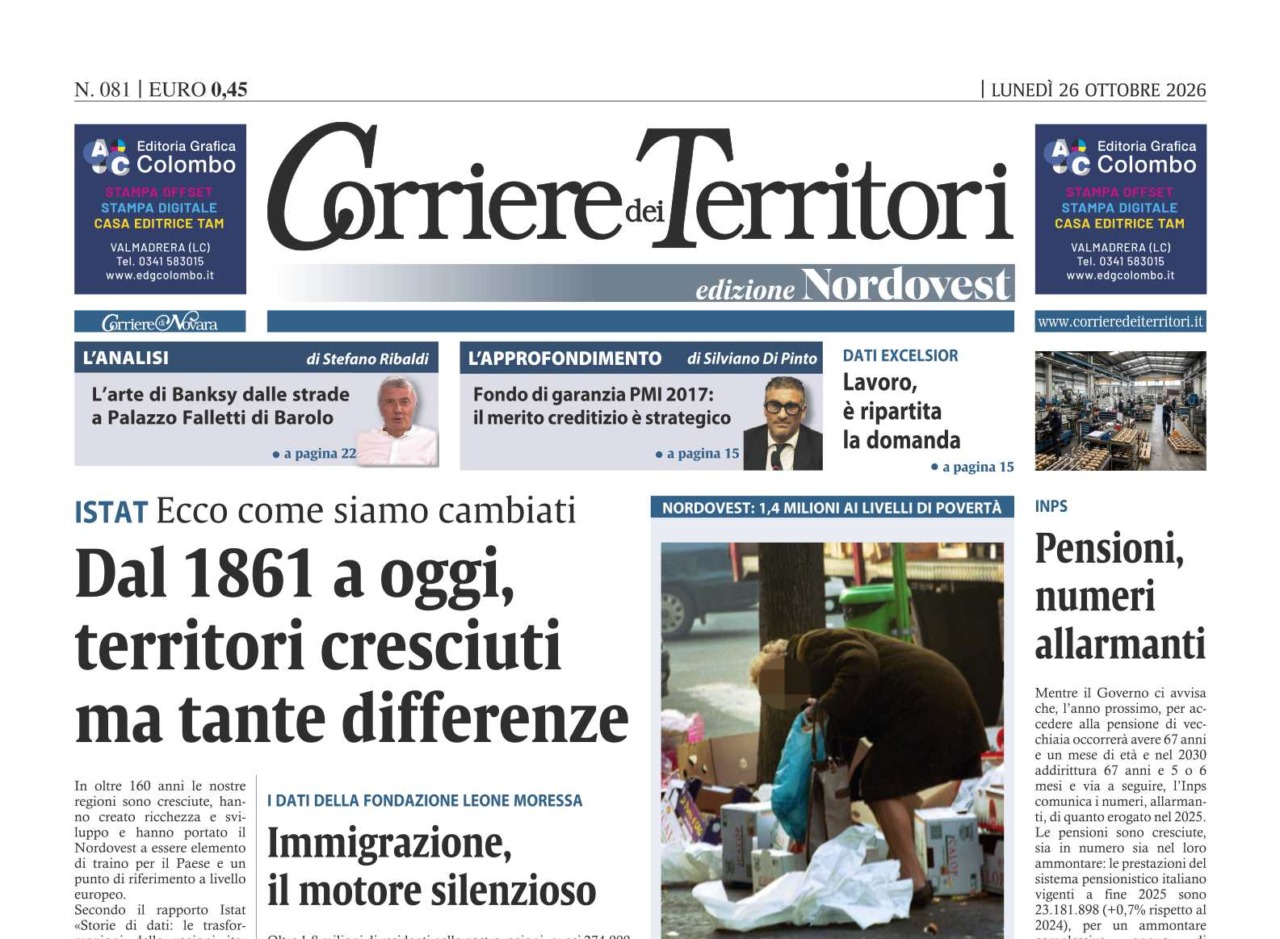 Come sono cresciute le nostre Regioni dal 1861? L’inchiesta sul Corriere dei Territori